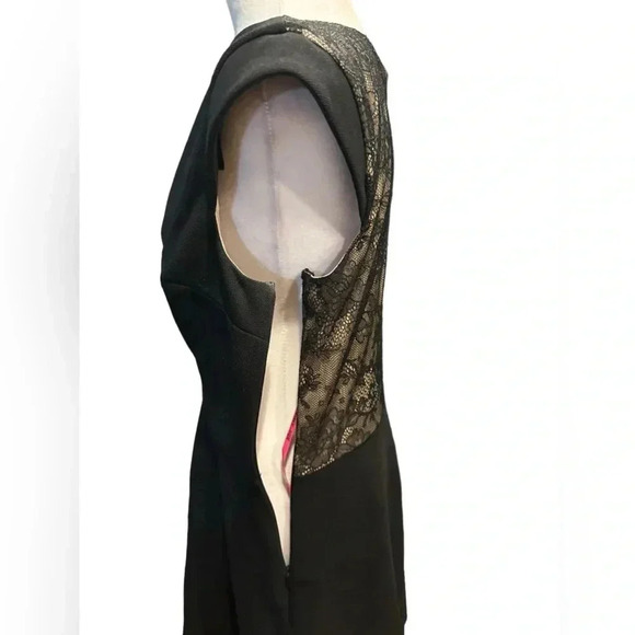 Betsey Johnson Tiered Black Dress Floral Pattern Lace Size 12 - Picture 8 of 15